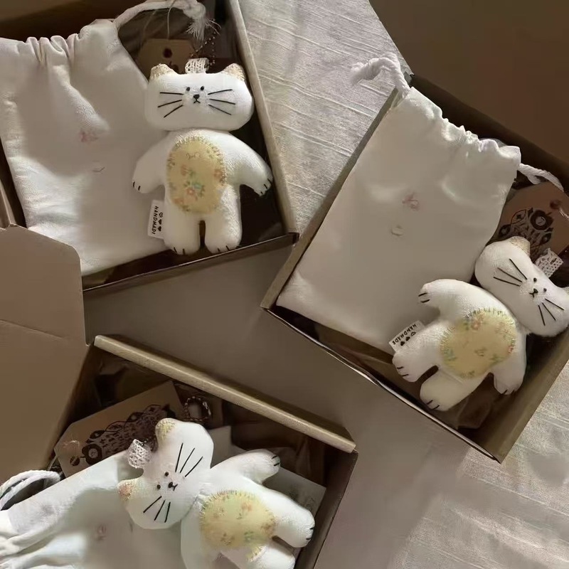 可爱猫咪挂件钥匙扣包包挂饰毛绒公仔玩偶挂件创意礼物送女友闺蜜|undefined