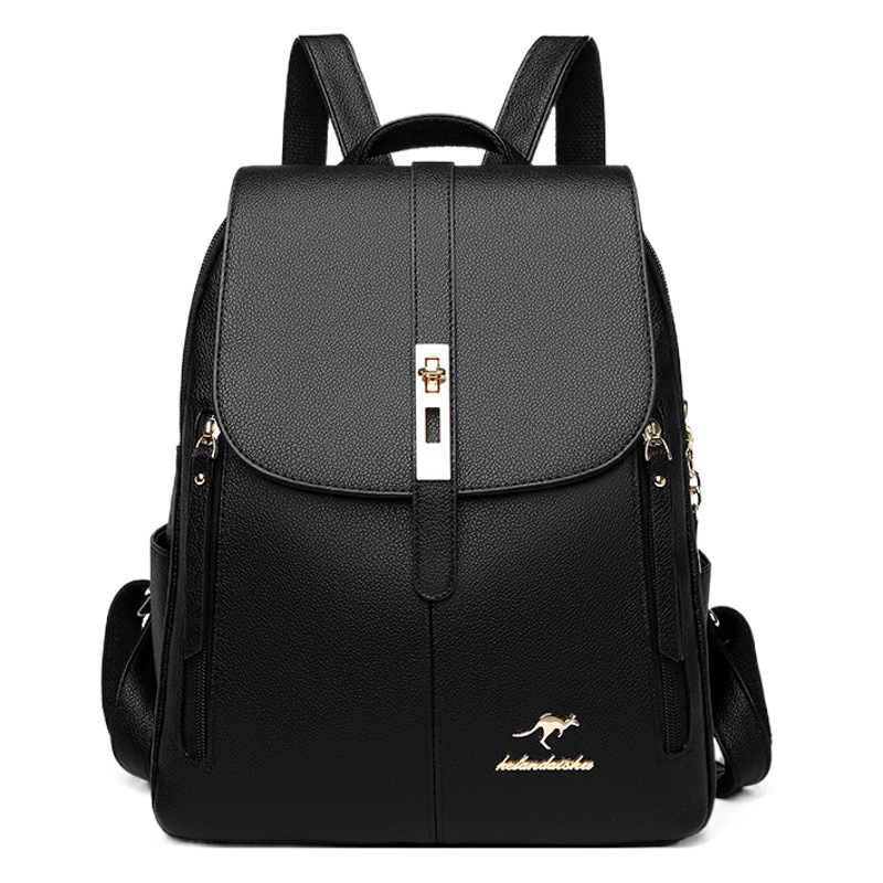 Mochila de mujer 2023 nueva cerradura antirrobo estilo coreano simple de gran capacidad mochila de viaje de las mujeres