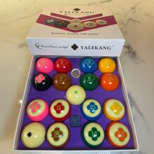 工厂直销梅花水晶球中式台球大号黑八8水晶美式台球送皮头粉擦