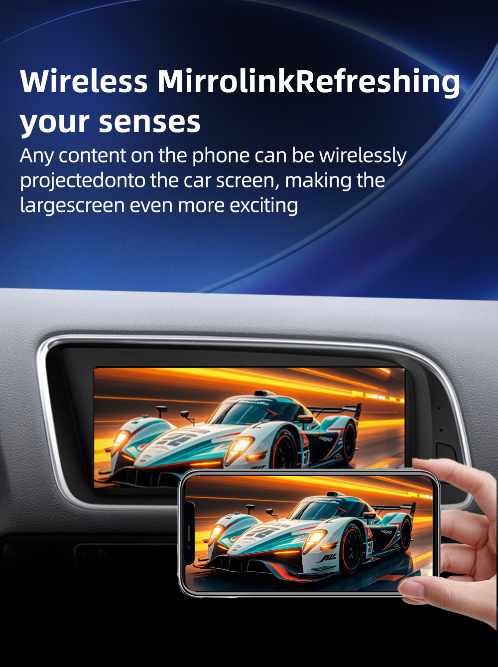Car DVD navigation suitable for Audi Q5 8R 2009-2017, Android wireless Carplay central control large screen