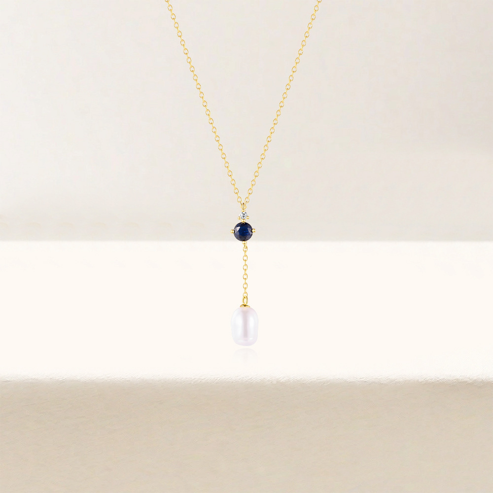 1 Piece Quantity Daily Occasion 925 Sterling Silver Plastic Beads Zircon Cable Chain Plating Inlay Geometric Pendant Necklace
