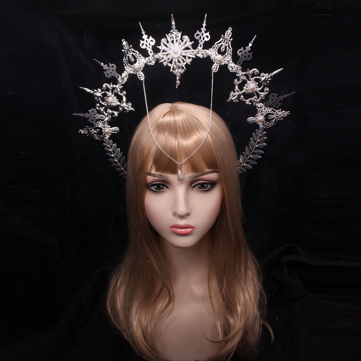 Accesorios de corona de sol hechos a mano de lolita, paquete de material diy, corona de lolita, accesorios de halo de pasarela de cumpleaños de Navidad