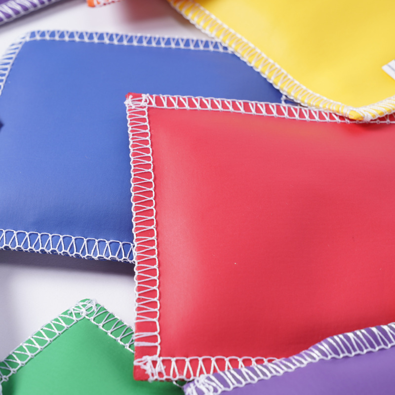 bolsa de arena cuadrada de corteza educación temprana para niños bolsa de arena plana jardín de infantes entrenamiento sensorial lanzar bolsa de frijoles de piel de niños pequeños