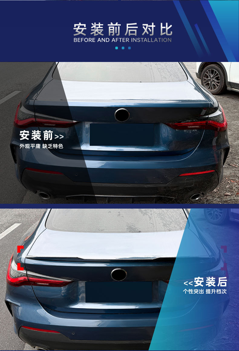 MP Front Lip Side Skirt Rear Lip Corner Rear Blade Wing for BMW 4 Series G22 G23
