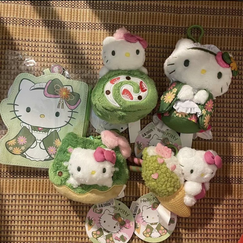 可爱抹茶甜甜圈kitty蛋糕卷玩偶背包挂件ins风爆款超萌挂饰钥匙扣|undefined