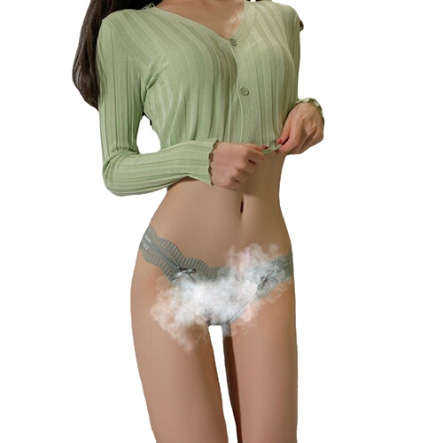 Heartbeat Alert Sexy Lace Mesh Panties for Girls Breathable Seamless Low-Waist Solid Color Translucent Panties for Women