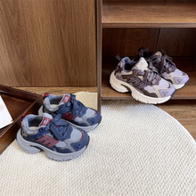 批发一件代发2025冬季新款男女儿童休闲运动鞋时尚学生加绒跑步鞋