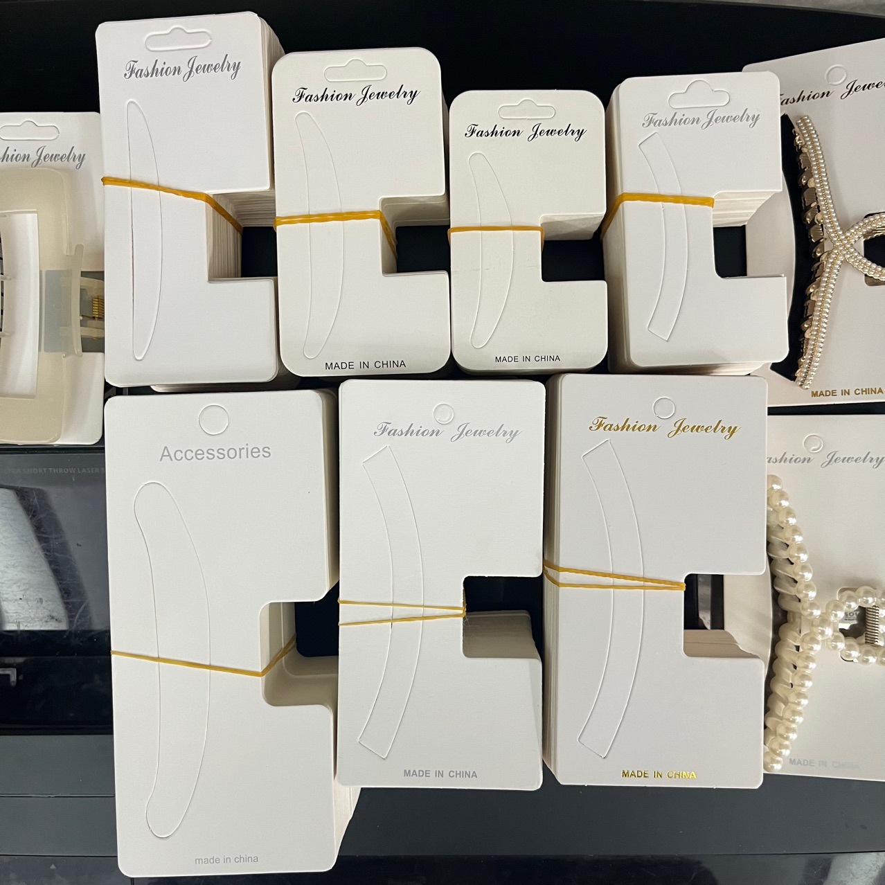 抓夹发饰包装卡片袋子大爪子卡头发饰手工夹子地摊饰品竖卡纸背卡