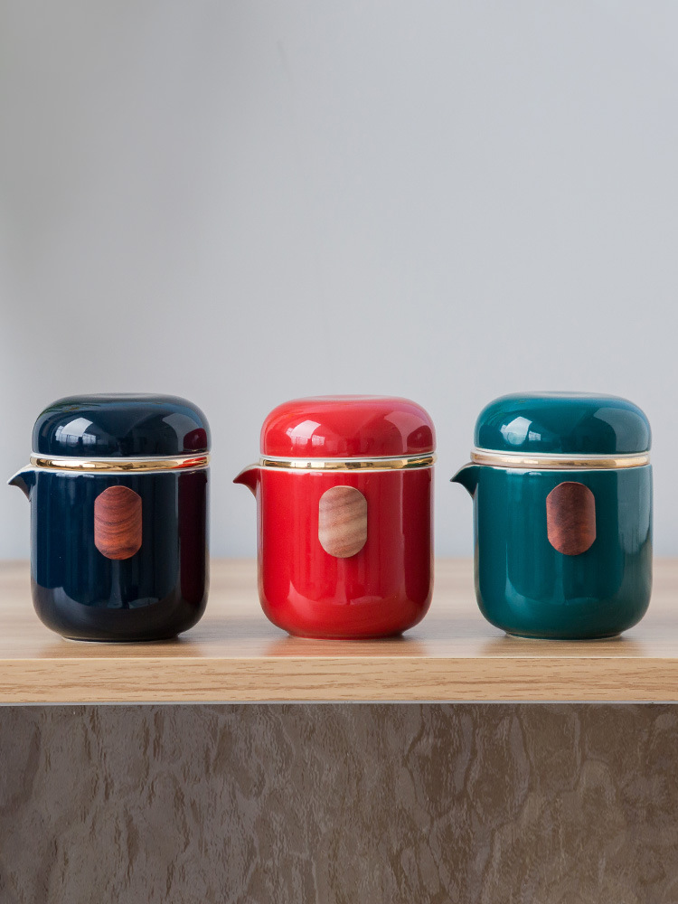 A5L旅行茶具套裝便攜式包功夫一壺二四五杯戶外隨身泡茶壺快客杯