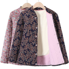 妈妈冬装小棉袄中老年人冬季保暖棉衣加绒加厚外套老太太家居内胆