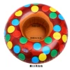 Brown wave dot bread coaster