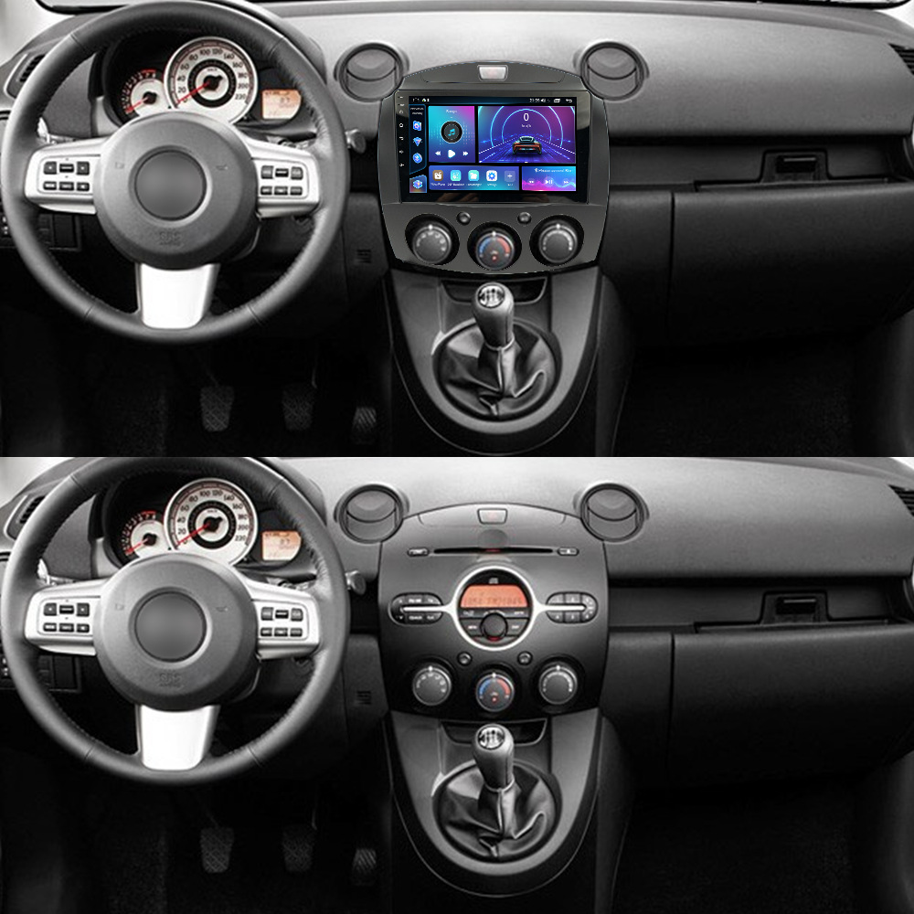 Aplicable a la pantalla de control central de cuatro núcleos / ocho núcleos de 07-17 Mazda2 Android All-in - One de navegación de automóviles