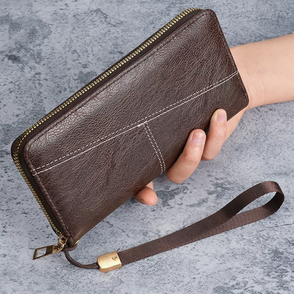 Men's Wallet Long 2025 New Multi-Card Slot Wallet Zipper Large Capacity Card Holder Men's Wallet Men's Export Hot Sale