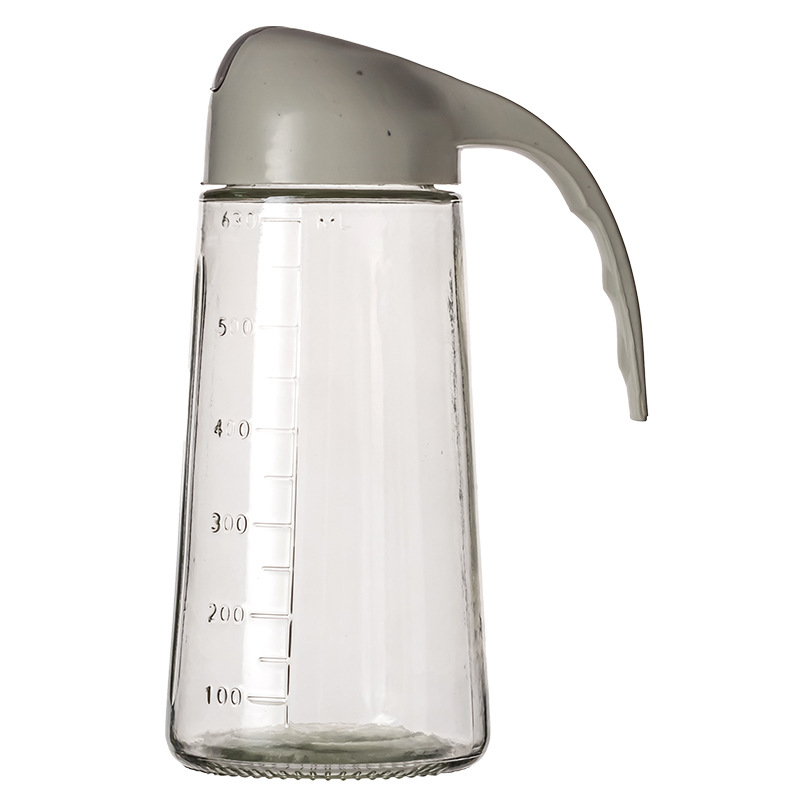 Olla de aceite de vidrio con apertura y cierre automático, olla de aceite a prueba de fugas para cocina casera, botella de aceite embotellada para salsa de soja de gran capacidad, vajilla al por mayor