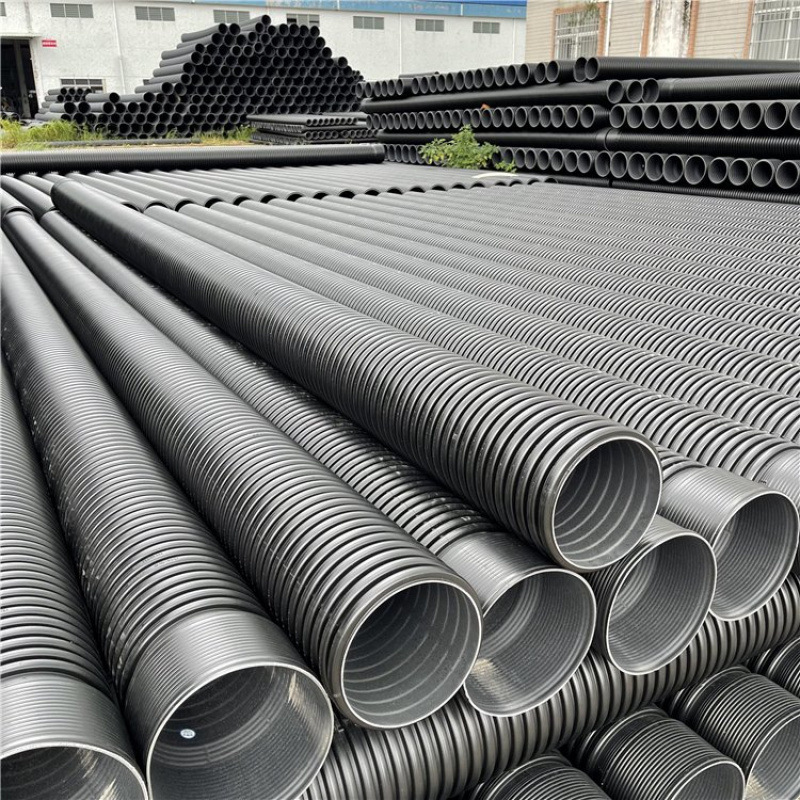 联塑PE双壁波纹管PVC波纹管碳素波纹管双高筋钢带增强螺旋管厂家