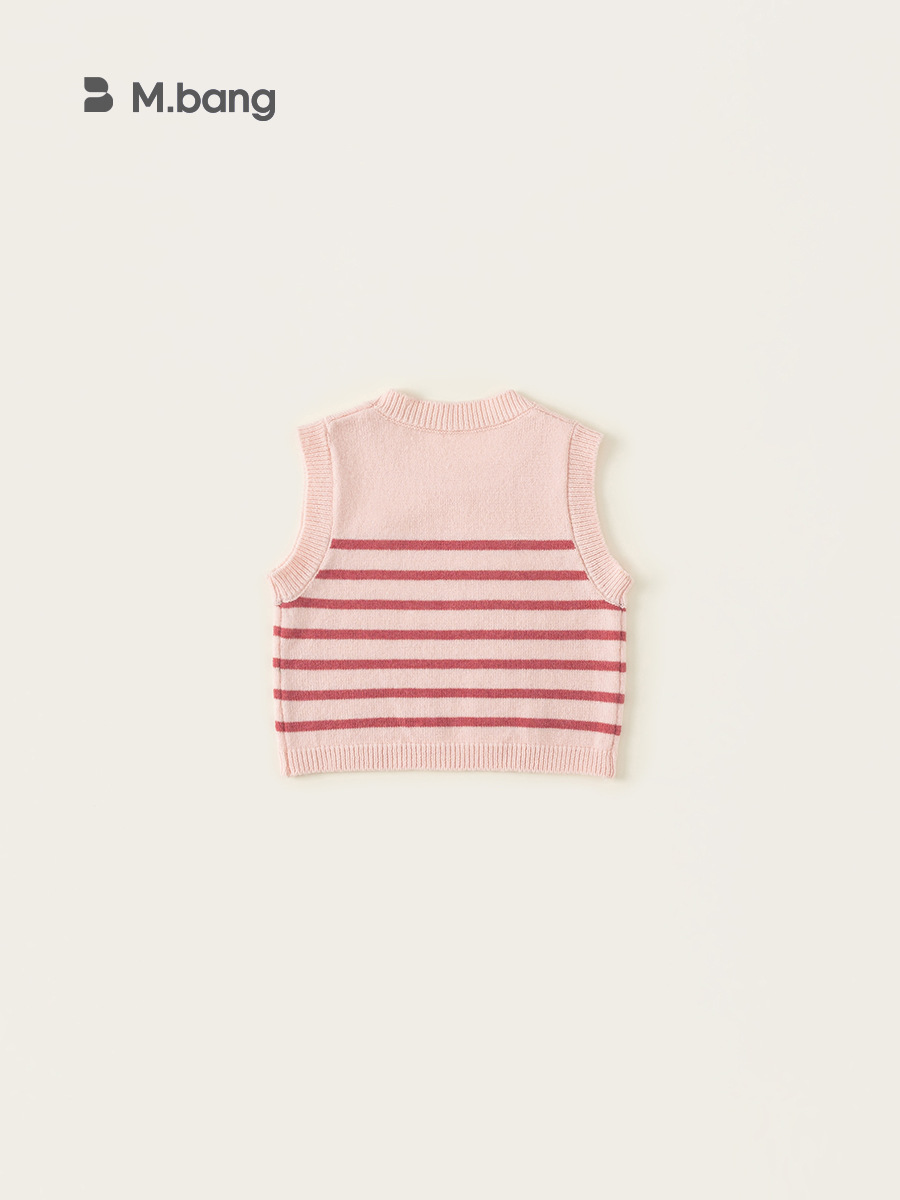 Youbao ropa para niños chaleco para niños primavera nuevo suéter a rayas para niñas
