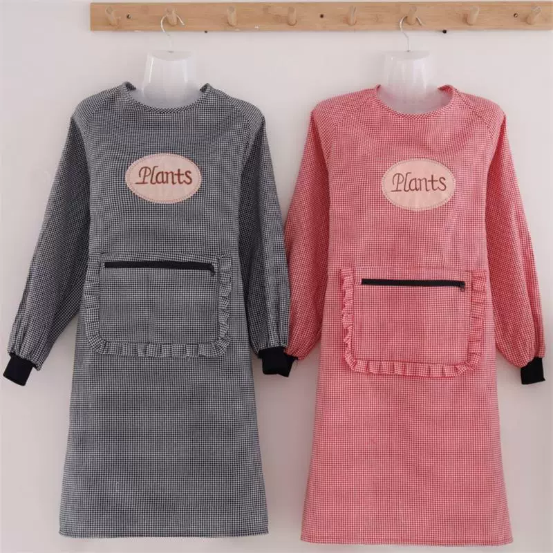 新款棉罩衣防水印刷礼品全身加肥加大厨房做饭透气上班男女围裙