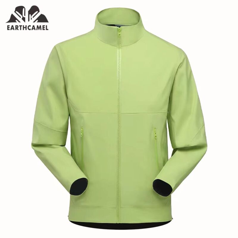 Shenzhou Camel Outdoor Fully Heat-Sealed Single-Layer Jacket Waterproof Windproof Wear-Resistant Unisex Hooded Jacket for Cold Weather
