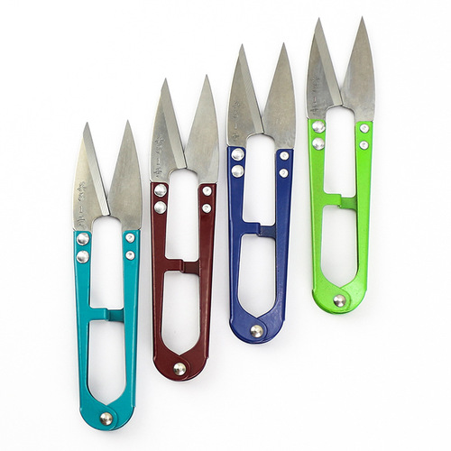 Wholesale Yingzi No. 1 spring yarn scissors, large small scissors, U-shaped scissors, extended type, thread scissors, cross stitch