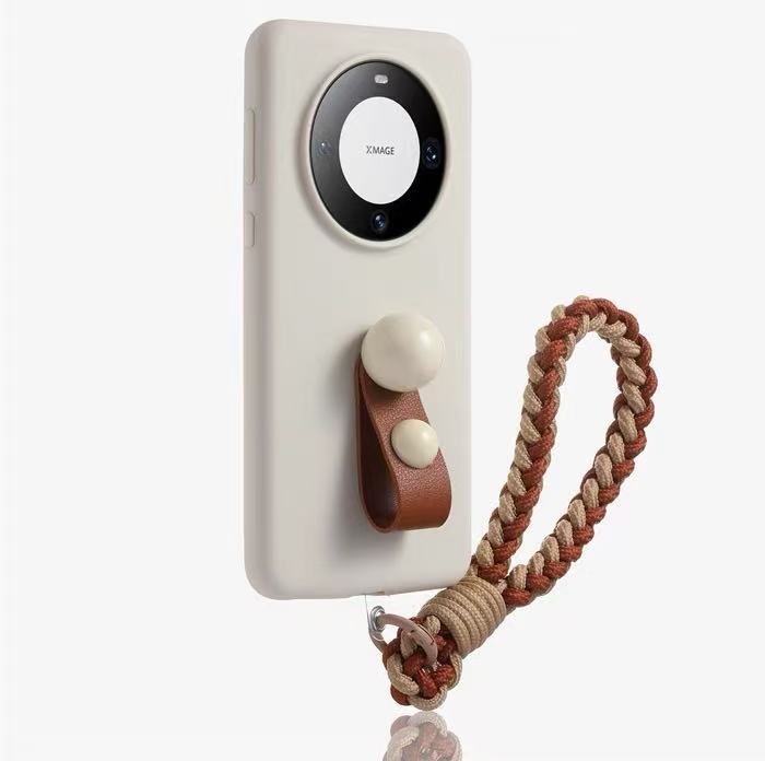 Leche de color sólido simple bordado cordero adecuado para Huawei Mate70Pro funda para teléfono móvil Pura70 cordón 60 mujeres