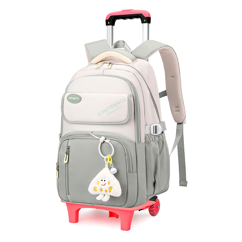 Peces naturales, mochila de tirón para estudiantes de secundaria de tres a seis grados, mochila de hombro de gran capacidad para escalar escaleras