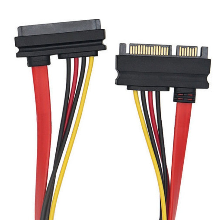 SATA22P M/SAS29P F公对母延长线SATA7+15pin硬盘数据电源延长线