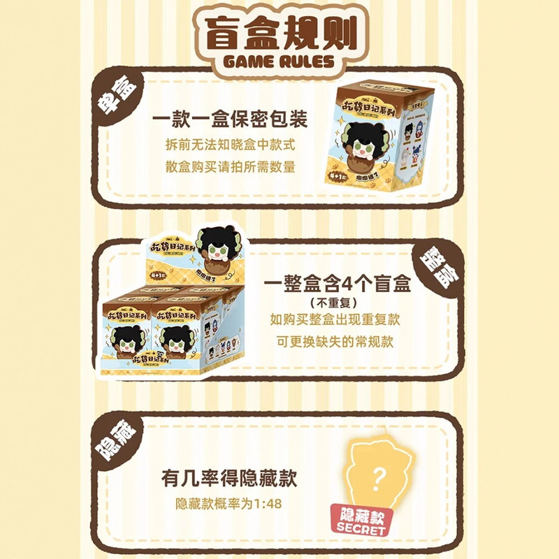罗小黑战记2吃货日记系列墩墩团子毛绒盲盒可爱动漫周边手办桌面|undefined