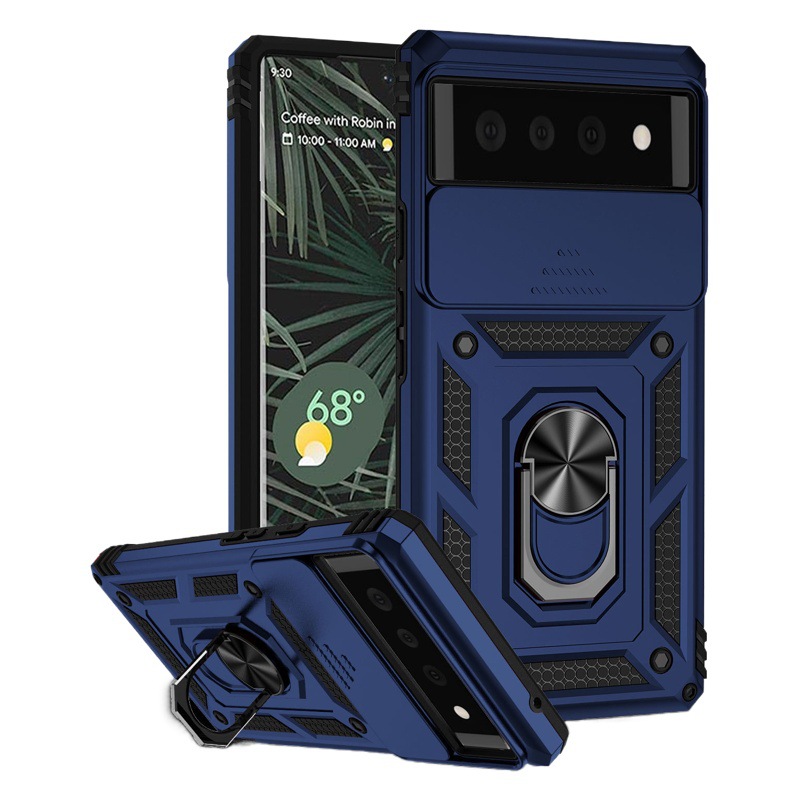 [Soldado ventana corredera] aplicable a Google pixel8 pro teléfono móvil Shell Pixel 7A anillo resistente a la caída Push-Pull Shell 6A