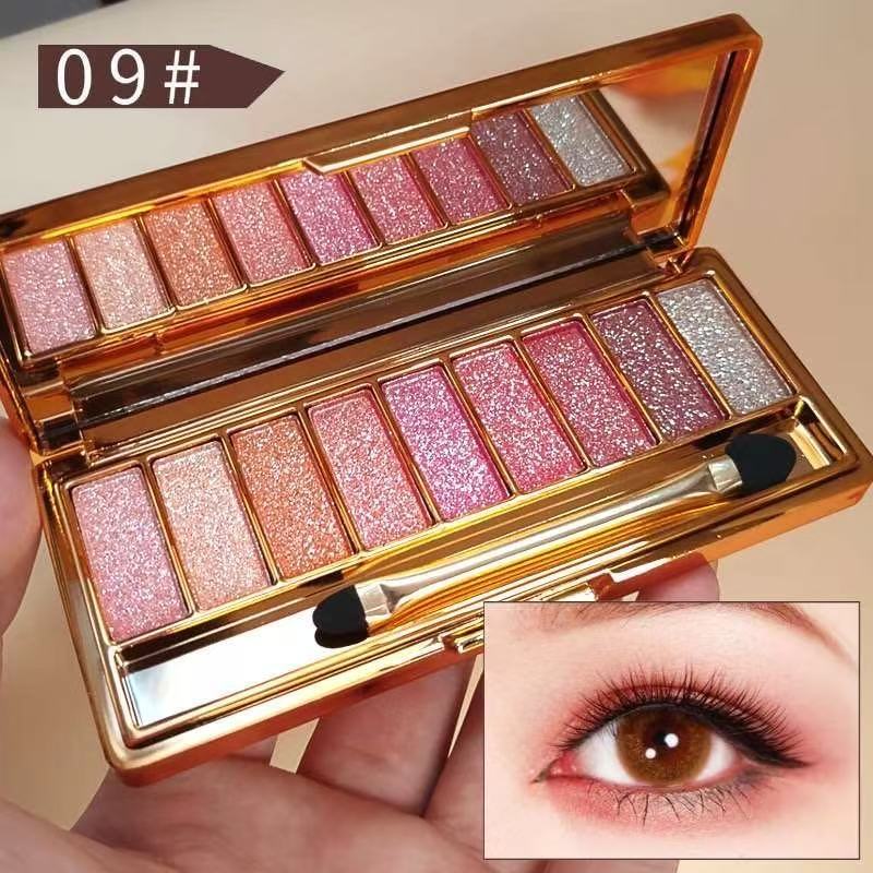Source Factory Winnie the Pooh One-Swipe Nine-Color Eyeshadow Waterproof and Sweat-Proof Makeup in Stock for Dropshipping