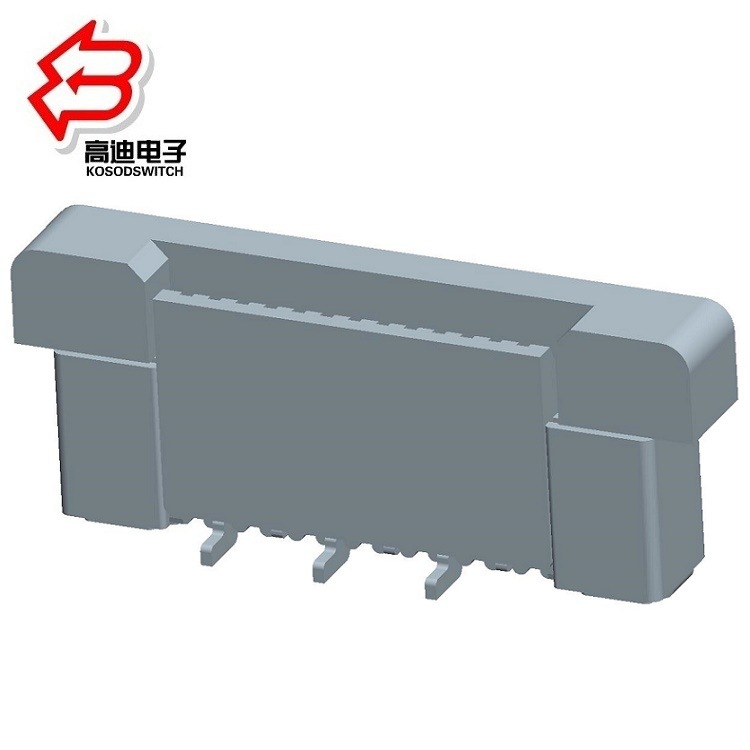 1.0软排线FPC母座 直立式PFC连接器正脚位 迷你FPC插座间距1.0MM