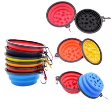 狗碗硅胶宠物折叠碗户外便携式狗狗喝水吃饭防噎防打翻慢食碗狗用