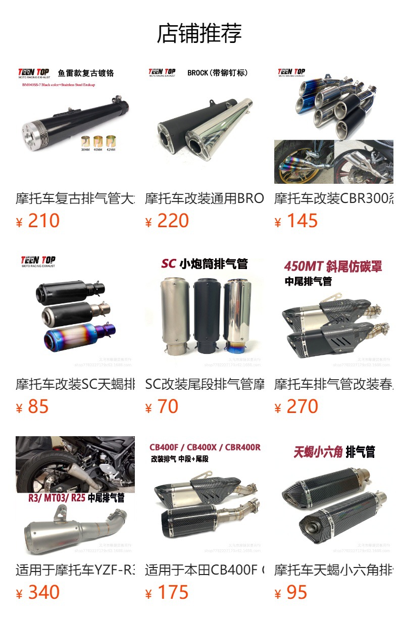 Motorcycle Motorcycle Sc Exhaust Pipe with Mesh Gp Kawasaki Z800/Z1000 Modified Exhaust