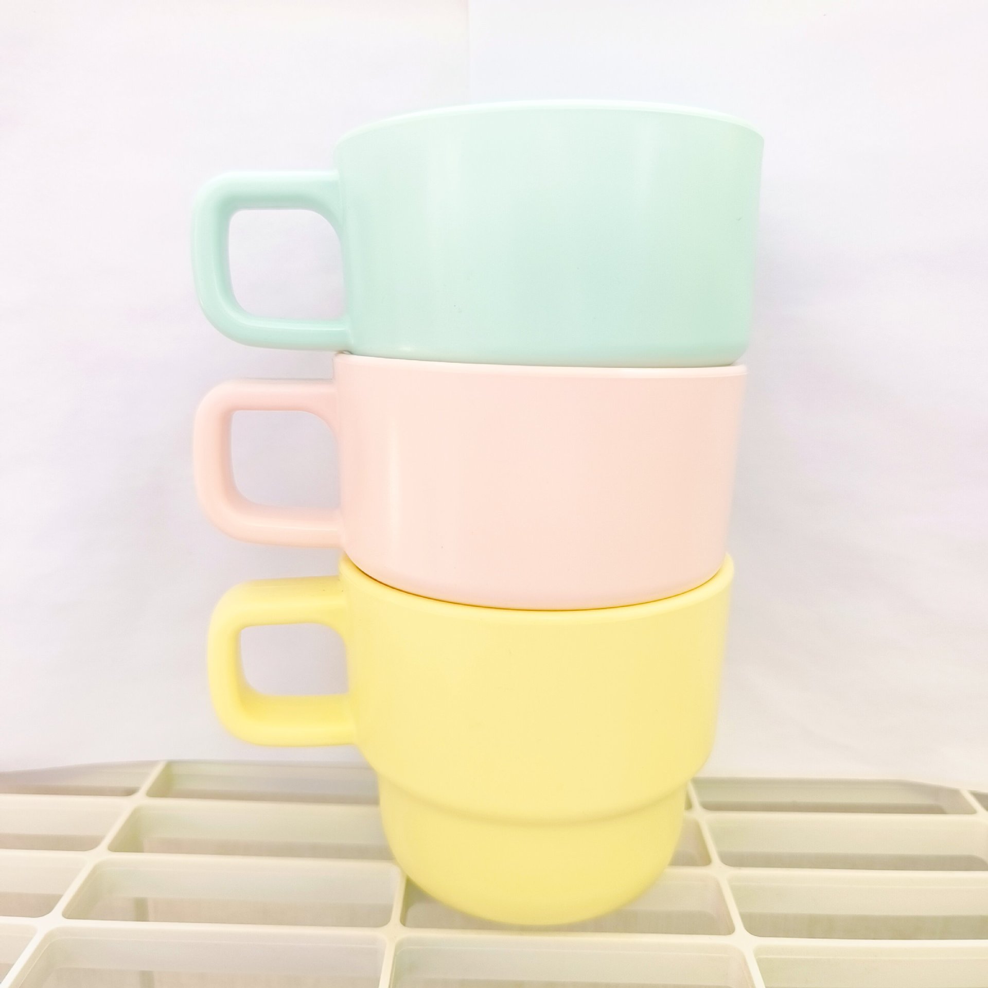 Macaron Colour Mouthwash Cup Shatterproof Stacking Water Mug_voghion.com