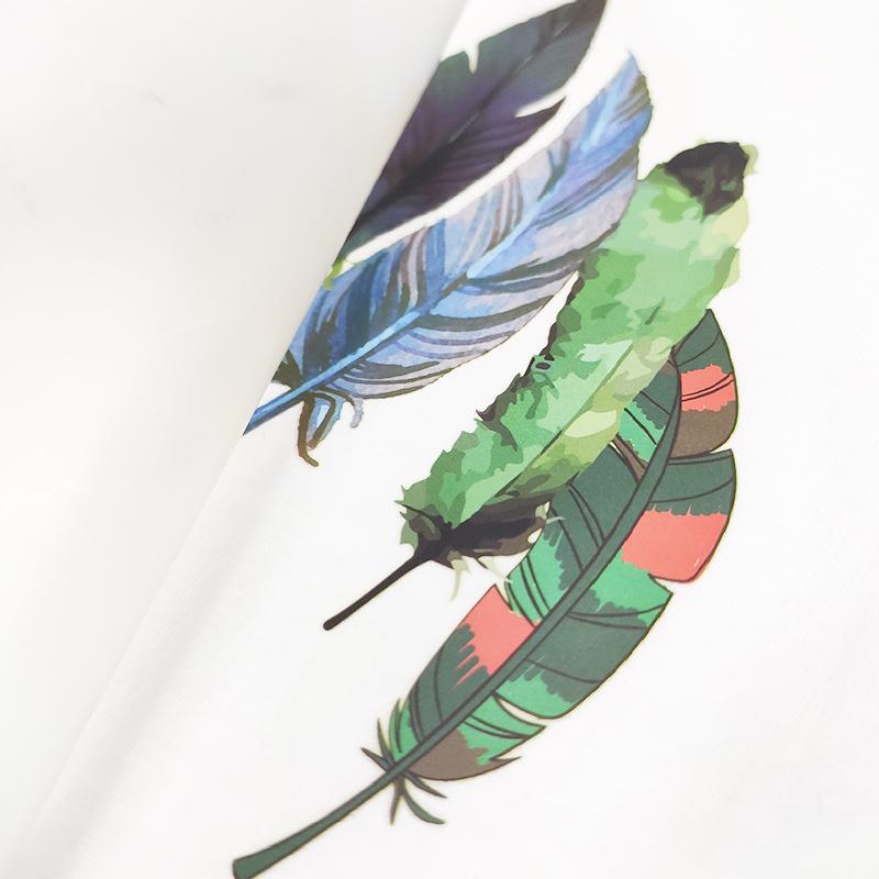 羽毛热转印T恤烫画图案DIY布贴装饰现货厂家定做批发|ms