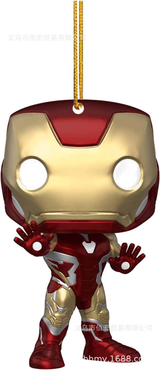 2023 nueva llegada Avenge Navidad colgando adornos árbol de Navidad héroe estatua colgante decoración del hogar Decoración del coche plana