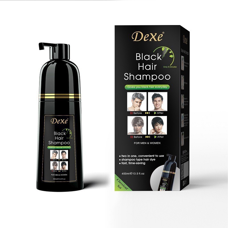 Dexe una planta negra transfronteriza Inglés colorante de cabello negro cubierta blanca burbuja de comercio exterior un lavado crema de teñido de cabello negro