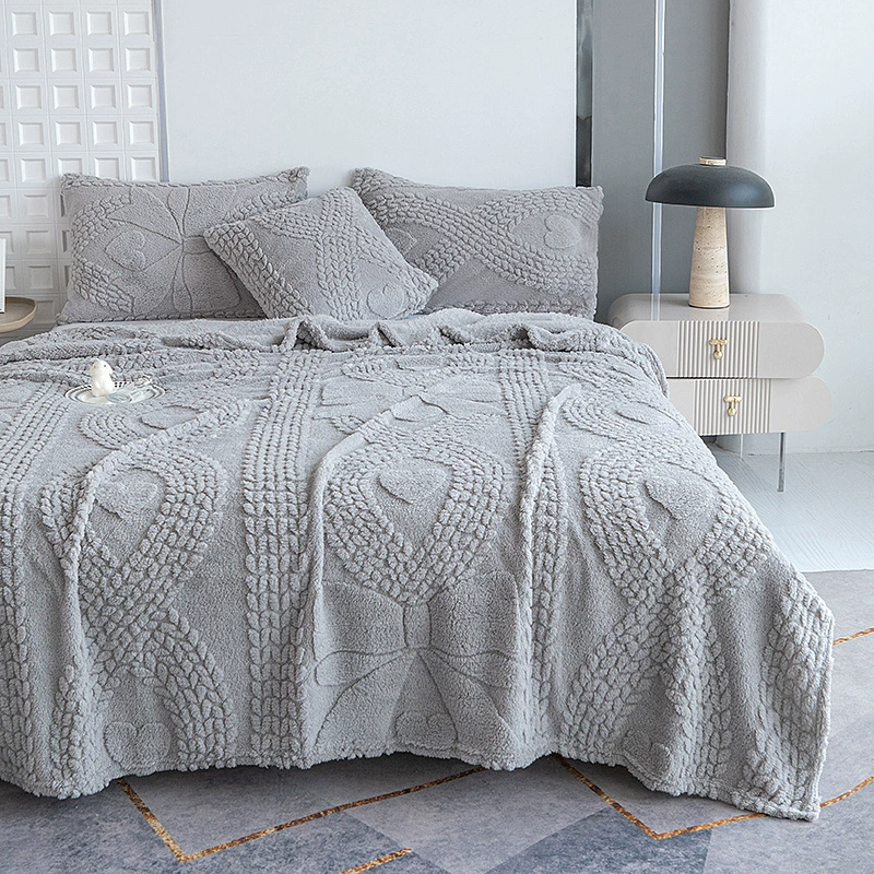 Cross-border jacquard taffeta air conditioning blanket solid color blanket office lunch break blanket sofa sleeping blanket home double blanket