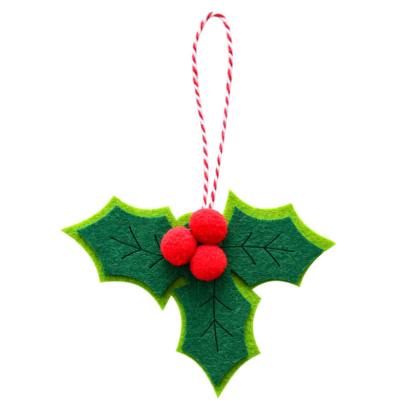 クロスボーダー新しいクリスマス装飾赤い果実の葉のリボン装飾ペンダントクリスマスツリー吊り下げ装飾品クリスマス装飾|undefined