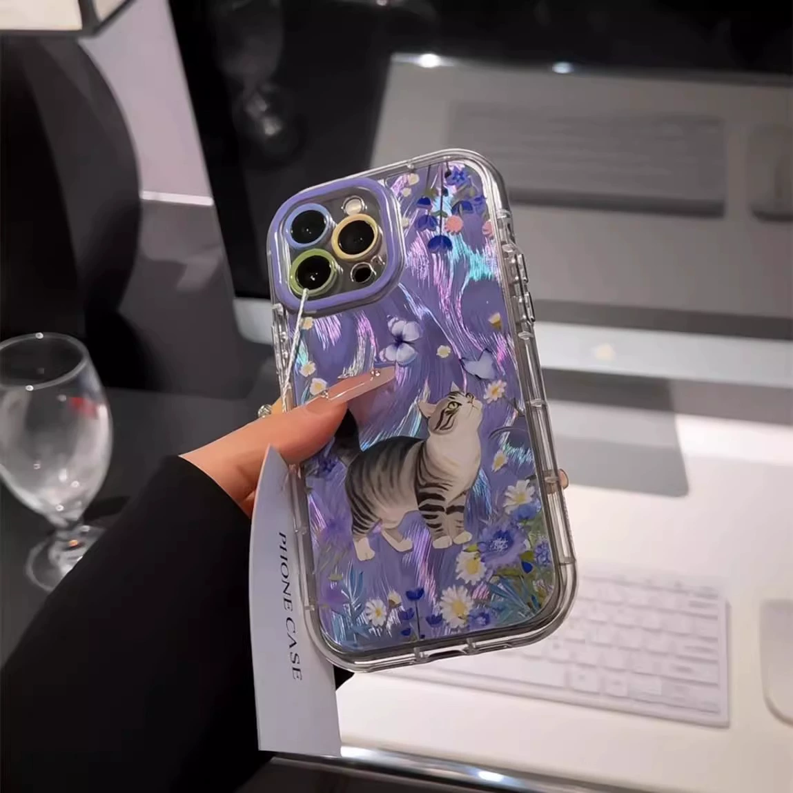 Apple, фиолетовый iPhone 16, кремовый чехол для телефона, iPhone 14 Pro Max