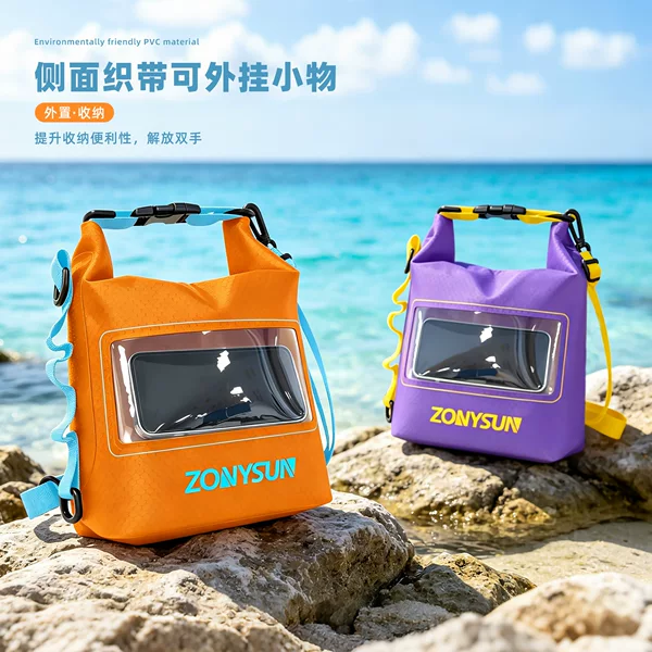 Cross-Border New Product Outdoor Cross-Body Backpack, Multi-Functional Waterproof Bag, River Trekking Bag, 5L Composite Fabric Waterproof Bucket Bag