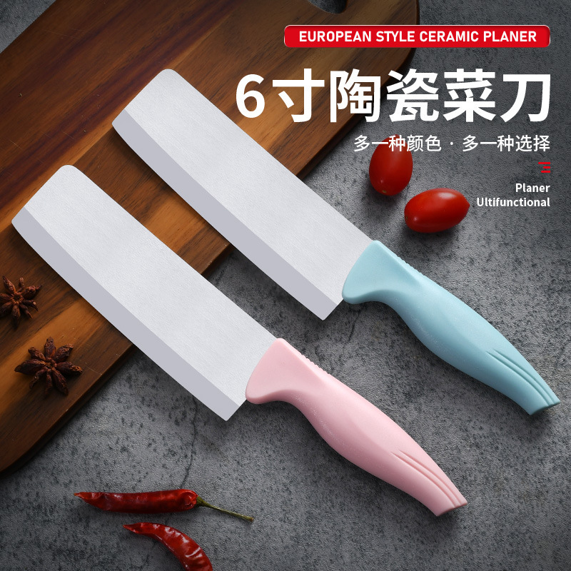 Fábrica al por mayor cuchillos de cocina de cerámica cuchillos de cocina creativos cuchillos de frutas caseros chinos de 6 pulgadas cuchillo de carne