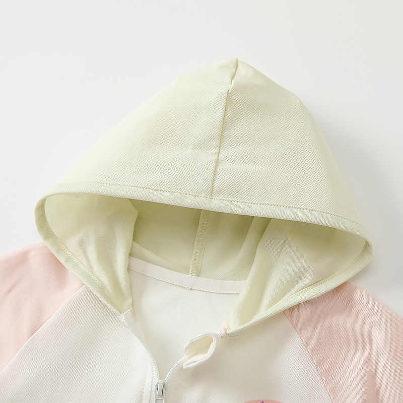 ベビーコート秋服 2025 新しい女の赤ちゃんフード付きトップス長袖薄手の春と秋のスタイルのお出かけ服|undefined