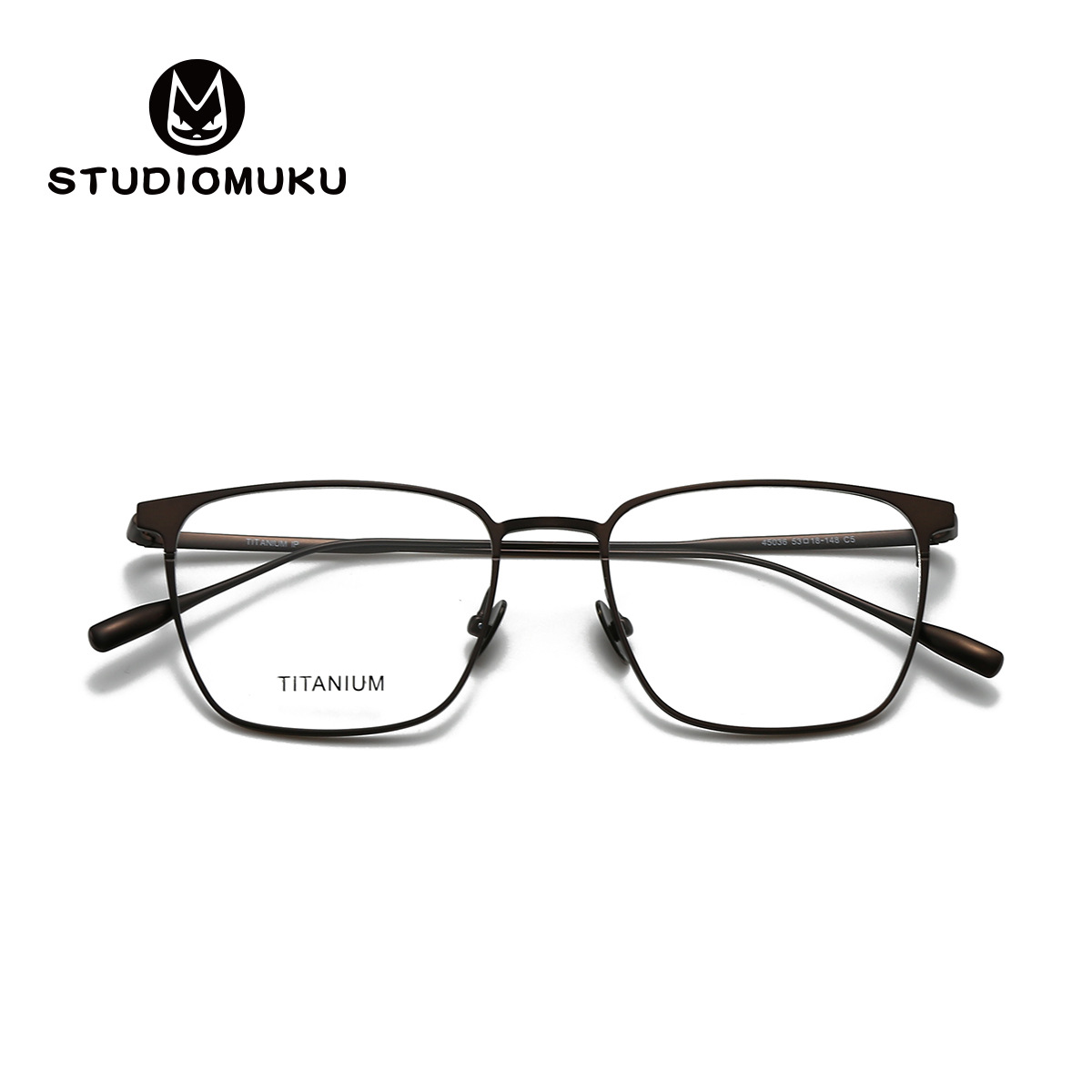 STUDIOMUKU gafas de madera cool trajes de temperamento elegante marcos de gafas de titanio clásico puro marcos de gafas cuadrados