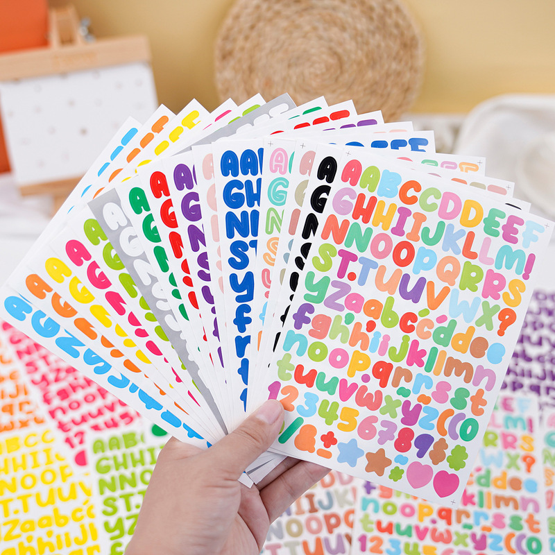 0.5-Inch English Alphabet Stickers Small Size Greeting Card Decoration Handbook Scrapbook Use Alphabet Stickers 0.5-Inch English Alphabet Stickers Small Size Greeting Card Decoration Handbook Scrapbook Use Alphabet Stickers