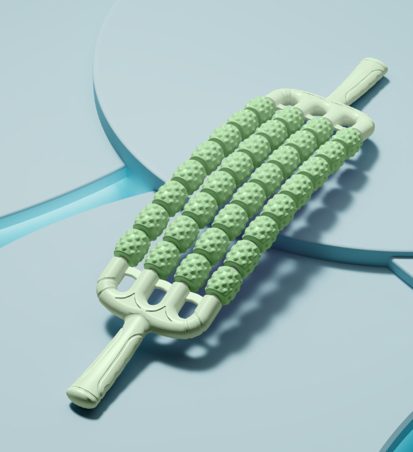【Upgraded and thickened four rows to be bent】32 bead green lifting massage stick