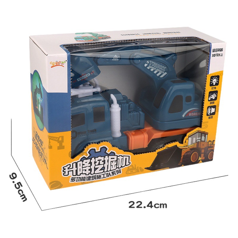 Nuevo eléctrico universal excavadora juguete giratorio música luz excavadora modelo de simulación ingeniería vehículo puesto