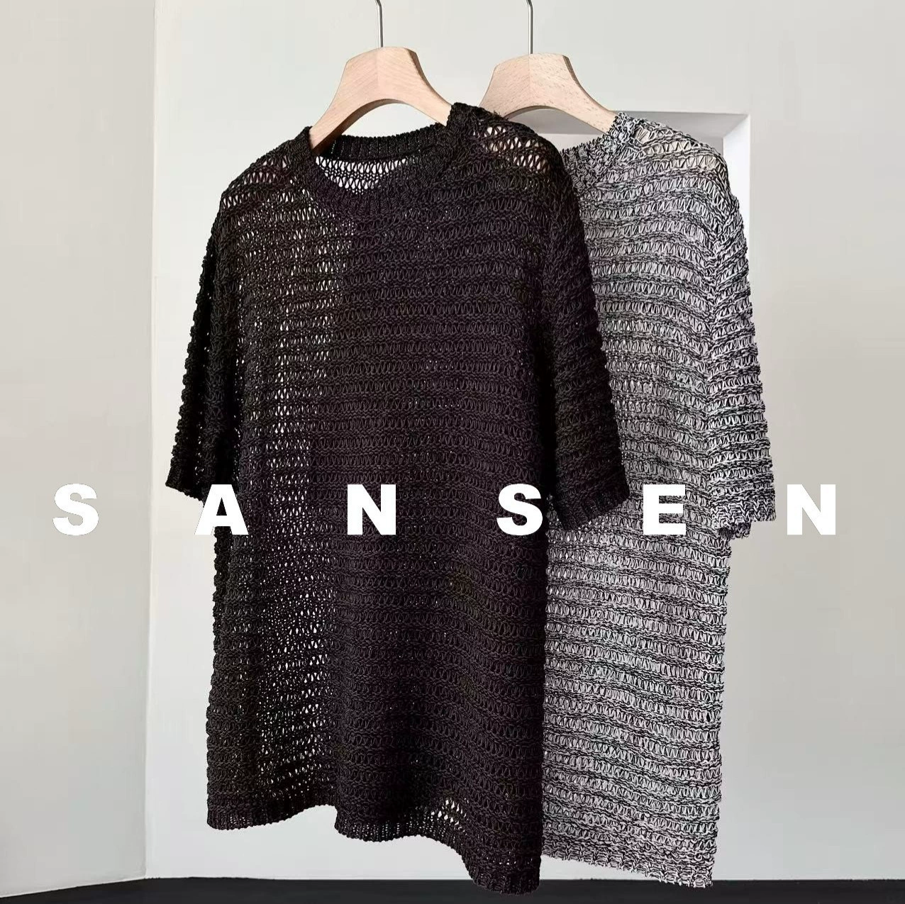 Открытый/оригинальный смешанный цвет, пряжа васи, толстая игла, полый вязаный нефритовый вязаный пуловер с шнуровкой на спине и шее