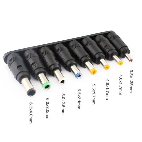 Manufacturer Direct Sale DC Adapter Converter 8-Pin Set Laptop Adapter Connector 5.5*2.1 Multi-Function Power Converter