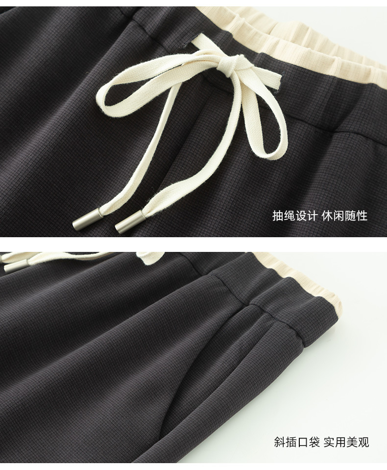 Quần thể thao ống rộng cạp cao dáng suông nữ chất Acetate Tencel mềm mại — Màu trắng be chi tiết 23