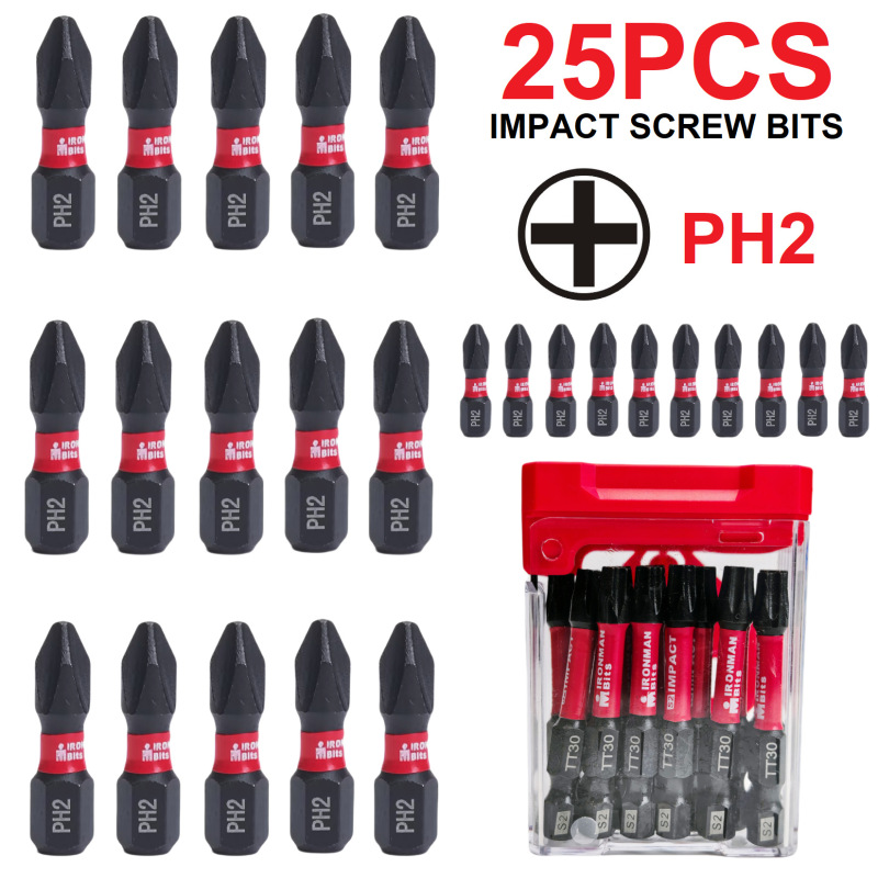 25mm50mm高強度シングルヘッドブラックトルククロス型梅花六角穴付きネジ強力磁気ビット|undefined